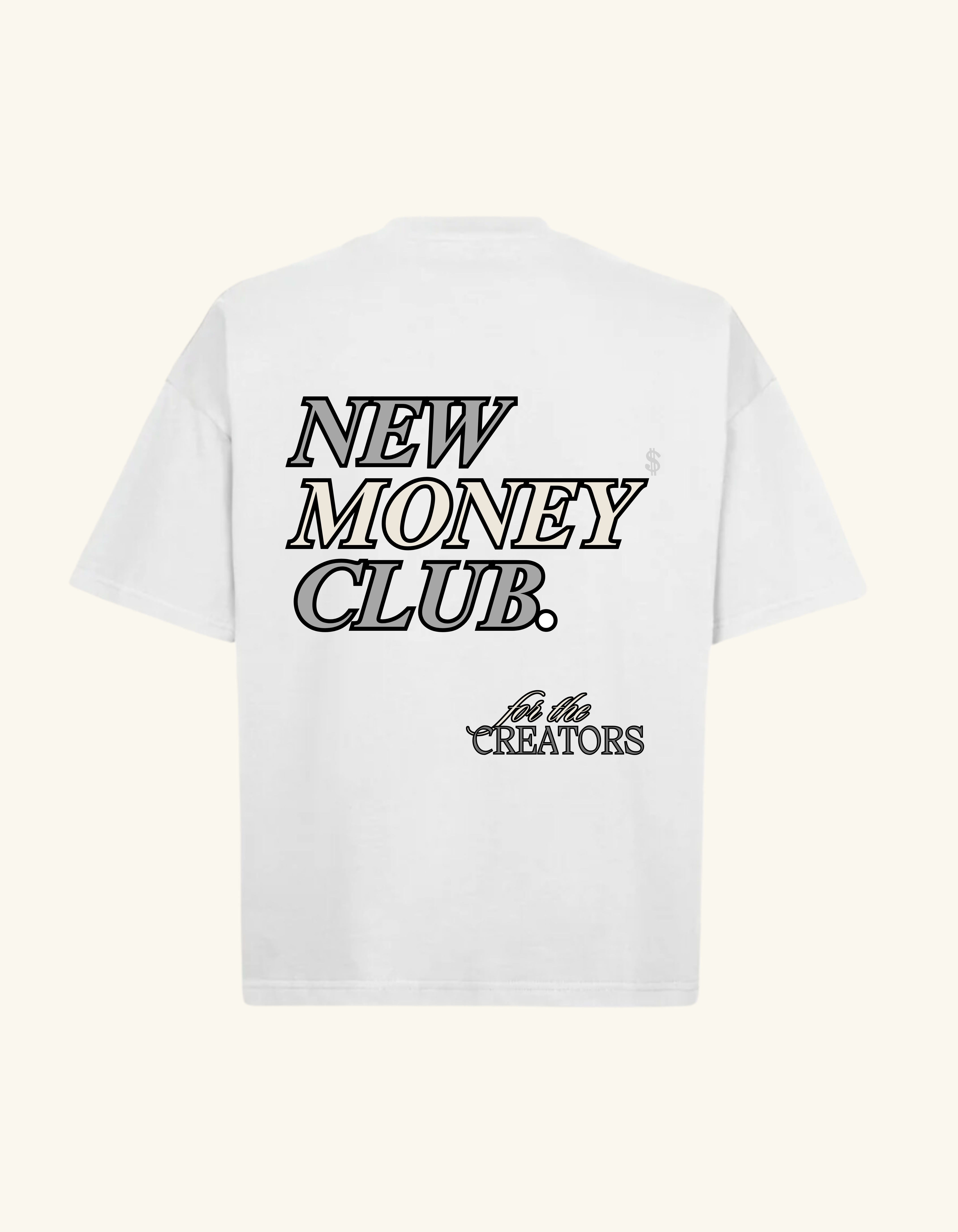 New Money Club "Porcelain White" T-Shirt Back