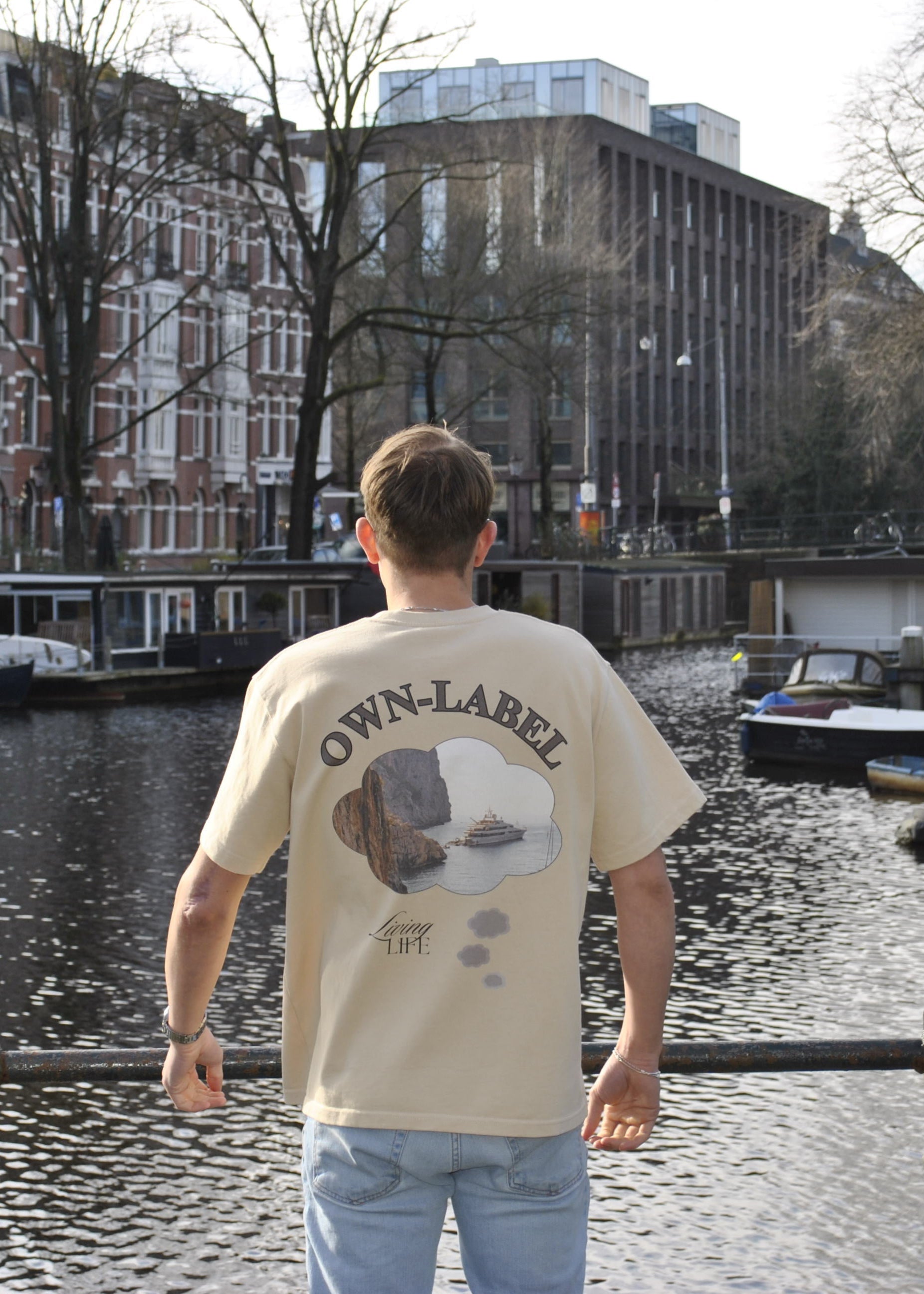 Dreaming "Champagne Cream" T-Shirt - On Model